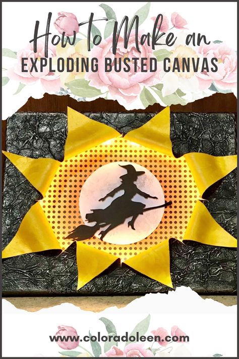 Come on over to the blog and check out the latest and greatest project! Exploding Canvas, Busted Canvas, Distress Crayons, Black Sharpie, Canvas Ideas, Viral Trend, Have Some Fun, Painting Crafts, Cricut Crafts