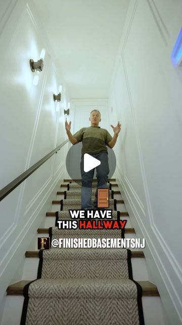 Finished Basements NJ ™ on Instagram: "It’s not just a basement; it’s an extension of your home! 🏠 Every basement needs a grand entrance,💯 thats why its important to harmonize your home with a staircase design that ties every level together seamlessly! • • #interiordesign #InteriorInspiration #staircase #staircasedesign #pendantlighting #grandentrance" Walk Up Basement Entrance, Basement Stairwell Ideas, Basement Stairwell, Stairwell Ideas, Basement Entrance, Basement Stairs, Grand Entrance, Finishing Basement, Staircase Design