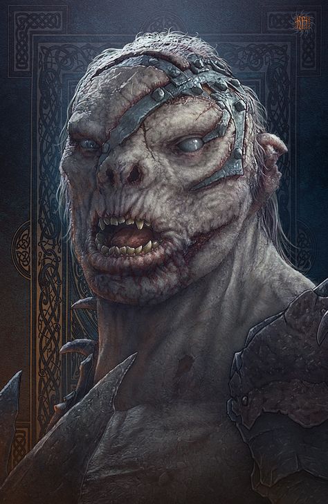 Azog The Defiler, Hobbit Fanart, Kerem Beyit, Lord Of Rings, Lord Of The Rings Tattoo, Shadow Of Mordor, Hobbit Art, Middle Earth Art, Tolkien Art