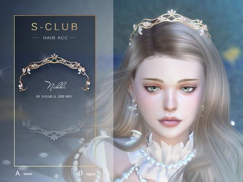 The Sims Resource - S-Club LL ts4 Hair CC 202018 Sims 4 Princess Crown, Sims 4 Mermaid Accessories Cc, Sims 4 Cc Princess Shoes, Sims 4 Princess Hair Cc, Sims 4 Fancy Hair, Sims 4 Royal Cc Crown, Sims 4 Cc Clothes Princess, Sims 4 Crowns, Sims 4 Princess Hair