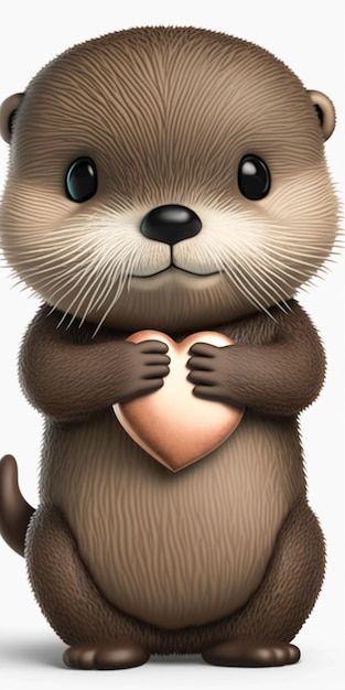 Une Image De Dessin Animé D'une Loutre T... | Premium Photo #Freepik #photo #cliparts #mammifere #mascotte #animaux-dessin-anime Sea Animals, Premium Photo, Collage, Crochet, Animals, Anime, Pins