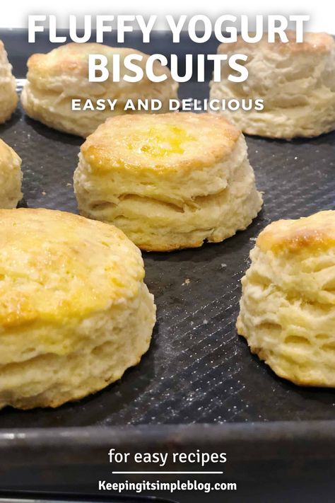 Biscuit Recipe With Greek Yogurt, Biscuits With Yogurt, Healthy Buttermilk Biscuits, Biscuits Without Buttermilk, Fluffy Biscuit Recipe, Recipes Using Yogurt, Yogurt Biscuit Recipe, Greek Yogurt Biscuits, Yogurt Biscuits