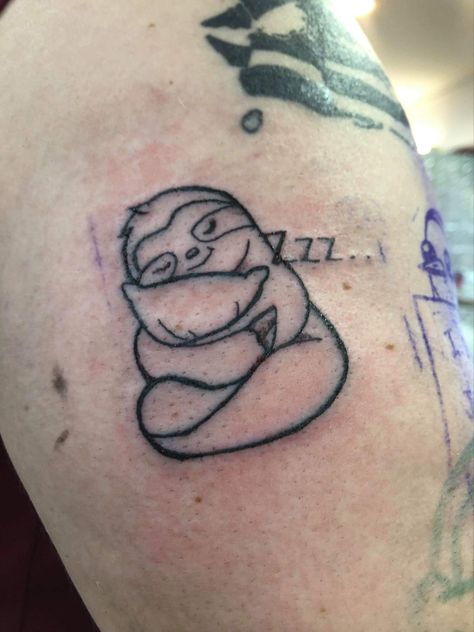 Tiny Sloth Tattoo Simple, Sloths Tattoo, Nap Tattoo, Sloth Tattoo Ideas, Small Sloth Tattoo, Simple Sloth Tattoo, Tiny Sloth Tattoo, Sloth Tattoos, Sloth Tattoo Small Simple