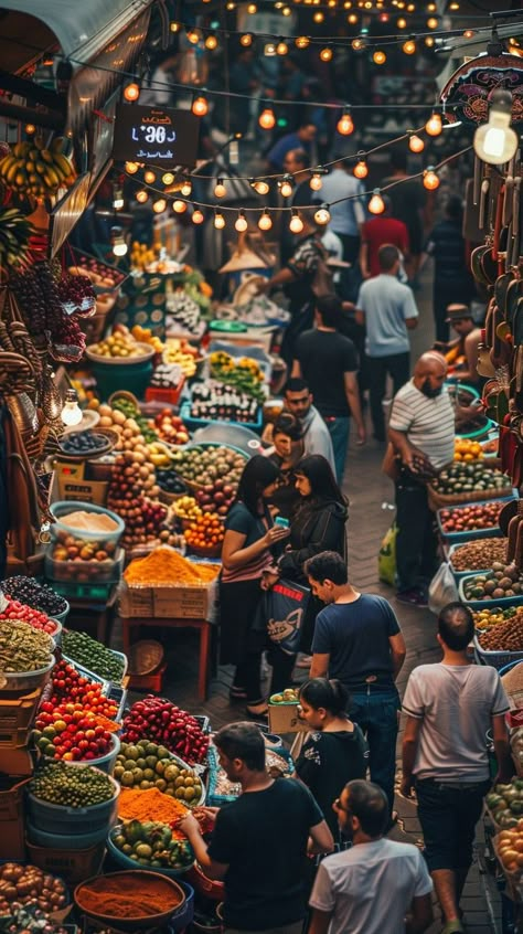 #Bustling Market Scene: Customers and #vendors engage in lively transactions at a vibrant, bustling market filled with #fresh #produce. #market #vegetables #fruits #lights #aiart #aiphoto #stockcake ⬇️ #Download and 📝 #Prompt 👉 https://stockcake.com/i/bustling-market-scene_839460_988619 Local Market Aesthetic, Marketplace Aesthetic, Indian Street Market, Market Story, Vegetables Market, Fresh Produce Market, Ace Design, Perfect Competition, Grab N Go