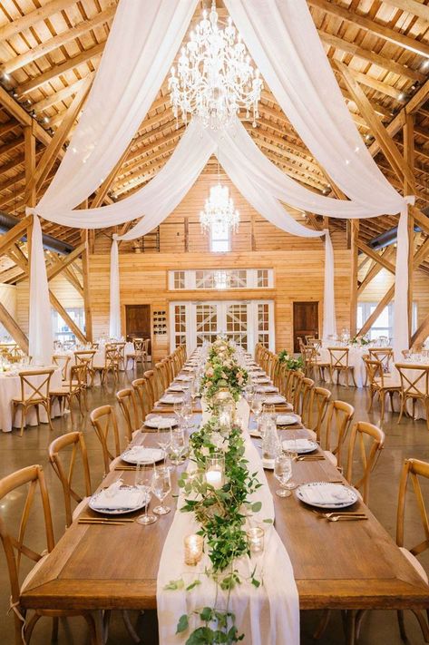 Chiffon Backdrop, Ceiling Drapes, Wedding Drapery, Va Wedding Venues, Wedding Ceiling, Barn Wedding Decorations, Beautiful Outdoor Wedding, Stage Decoration, Dusty Rose Wedding