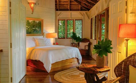 Port Antonio Jamaica, Treehouse Living, Cottage Loft, Bungalow Interior, Hawaiian Homes, Dream Beach Houses, Hawaii Homes, The Rainforest, Tropical Houses