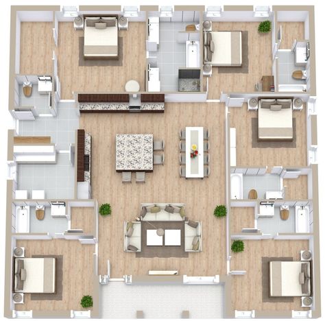 4 Bedroom Appartement Plan, 4 Bedroom Penthouse Floor Plan, 4 Bedroom Apartment Floor Plans, Luxury Apartment Floor Plan, Apartment Floor Plans Luxury, Penthouse Apartment Floor Plan, 5 Bedroom Apartment, Flat House, 4 Bedroom Apartments