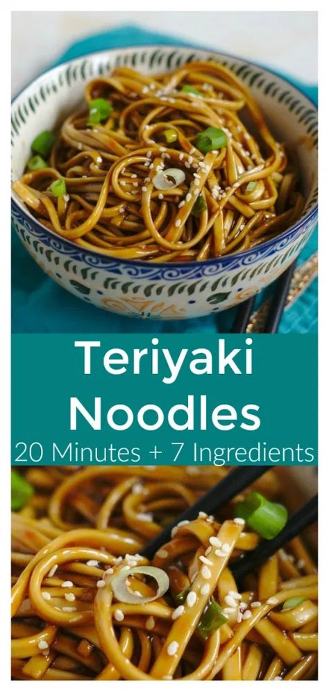 Teriyaki Noodles, Teriyaki Recipe, Asian Noodle Recipes, Asian Noodle, Noodle Recipes Easy, Noodle Recipe, Mapo Tofu, Easy Asian, Homemade Teriyaki Sauce