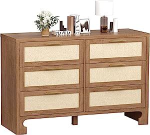 Bedroom Dresser, Burlap Wood Drawer Chest of Drawers for Closet, Living Room, Hallway, Nursery Bedroom Dresser Set, Farmhouse Dresser, Wooden Storage Cabinet, Office Hallway, Dresser For Bedroom, Modern Closet, Closet Drawers, Dresser Chest, 6 Drawer Chest