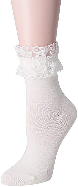 White Frilly Socks, Poodle Skirt Outfit, Socks Ruffle, Long White Socks, Frill Socks, Aesthetic Socks, Lace Ankle Socks, Pretty Socks, Socks Aesthetic