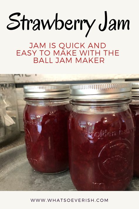 Every farmhouse kitchen needs the Ball Jam and Jelly Maker. It's quick and easy to use allowing you to pick fruit as it ripens and make jam without a big mess or overheating your house. Homemade jams are fresh, fruity, and preservative free plus you control the quality and sugar content. Canning Nectarines, Nectarine Jam, Jelly Maker, Jam Maker, Easy Strawberry Jam, Canning Jam Recipes, Low Sugar Jam, Easy Jam, Canning Peaches