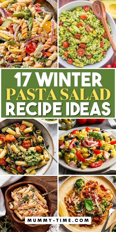 Stay healthy this winter with these delicious pasta salad recipes! 🥗🍝 Packed with fresh ingredients, these salads are light yet satisfying—perfect for the colder months. From roasted veggies to flavorful dressings, you’ll love these ideas! Save this pin for your next healthy meal! 📌✨ Pasta Salad Recipes Winter, Pasta Salad Meal Prep Cold, Overnight Pasta Salad, What Goes With Pasta Salad, Clean Pasta Salad, Pregnancy Pasta Salad, Brunch Pasta Salad, Veggie Pasta Salad Recipes, Warm Pasta Salad Recipes