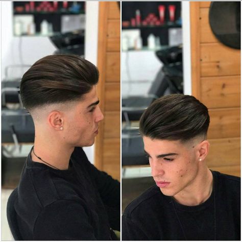 Faded Haircut, Haircut Ideas Trendy, Male Haircuts Curly, Mens Haircuts Short Hair, Mens Hairstyles Thick Hair, Undercut Pompadour, Disconnected Undercut, Men Hair Color, Mens Fade