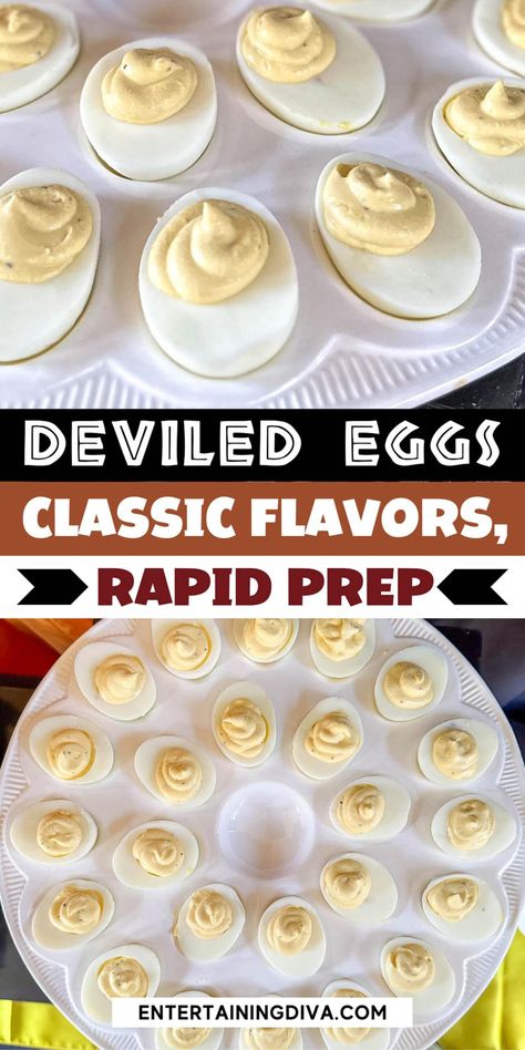 Fast And Easy Classic Deviled Eggs | Easy Recipes How Do You Make Deviled Eggs, Deviled Eggs With Sugar, Deviled Eggs Recipe Best, Deviled Eggs Recipes, Simple Deviled Eggs Recipe, Easy Deviled Eggs, Egg Appetizer, Devil Eggs, Southern Deviled Eggs