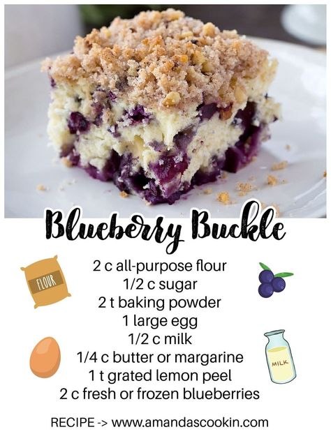 Blueberry Crumble Cake, Buckle Recipe, Blueberry Buckle Recipe, Blueberry Coffee Cake Recipe, Blueberry Desserts Recipes, Cake Blueberry, Blueberry Buckle, Coffee Cake Recipes Easy, Blueberry Breakfast Cake