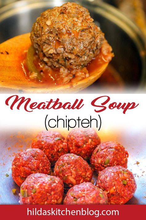 Hearty Assyrian Meatball Soup, known as “Chipteh.” #meatballs #meatballstew #chipteh Raised Vegetable Garden Beds, Iraqi Cuisine, Raised Vegetable Garden, Vegetable Stew Recipe, Meatball Soup Recipes, Vegetable Garden Beds, Diet Soup Recipes, Turkey Meatball Recipe, Beef Soup Recipes