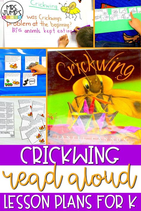 With these Crickwing read aloud lesson plans for kindergarten, students can practice a variety of kinder and 1st grade reading comprehension skills. For example, students can retell Crickwing, identify story elements and more!read Read Aloud Lesson Plans, Fairy Tale Stem Activities, 1st Grade Reading Comprehension, Fairy Tale Stem, Lesson Plans For Kindergarten, Comprehension Lesson Plans, Stem Activities Kindergarten, Teaching Comprehension, Second Grade Writing