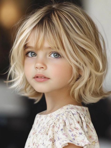 Kids Side Bangs Haircut, Girl Short Haircut Kids, Short Hair Girls Hairstyles, Kids Butterfly Haircut, Preschool Girl Haircut, Toddler Pixie Haircut, Cute Short Hairstyles For Kids, Kids Girls Haircuts, Toddler Bangs Haircut Girl