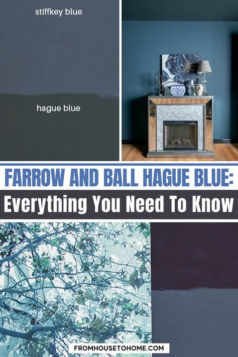 farrow and ball hague blue: everything you need to know Hauge Blue, Farrow And Ball Hague Blue, Farrow Ball Hague Blue, Blue Decor Ideas, Blue Everything, Design Color Trends, Interior Design Color Schemes, Stiffkey Blue, Timeless Interior Design