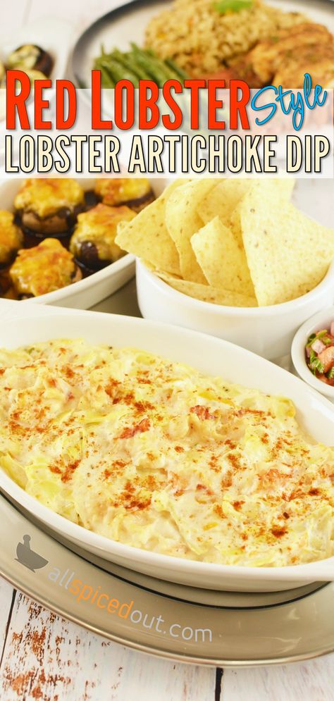 Lobster Artichoke Dip Lobster Artichoke Dip, Recipe Artichoke, Lobster Appetizers, Lobster Dip, Artichoke Dip Easy, Crab And Artichoke Dip, Seafood Dip, Dip Easy, Restaurant Style Recipes