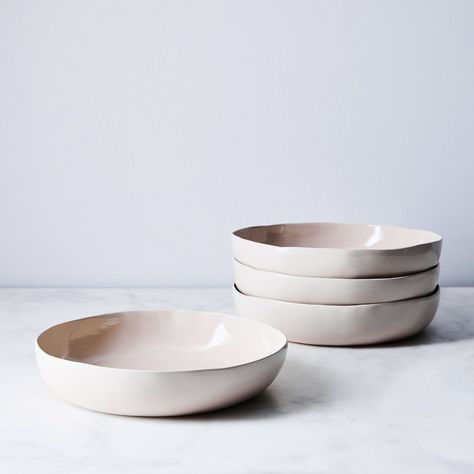 This Ceramic Dishware Is Affordable and Gorgeous | Epicurious Aesthetic Plates And Bowls, Aesthetic Plates, Kitchen Crockery, Ceramic Dishware, Only Aesthetic, Organic Ceramics, Pasta Bowl Set, Dinner Bowls, Kitchen Ware