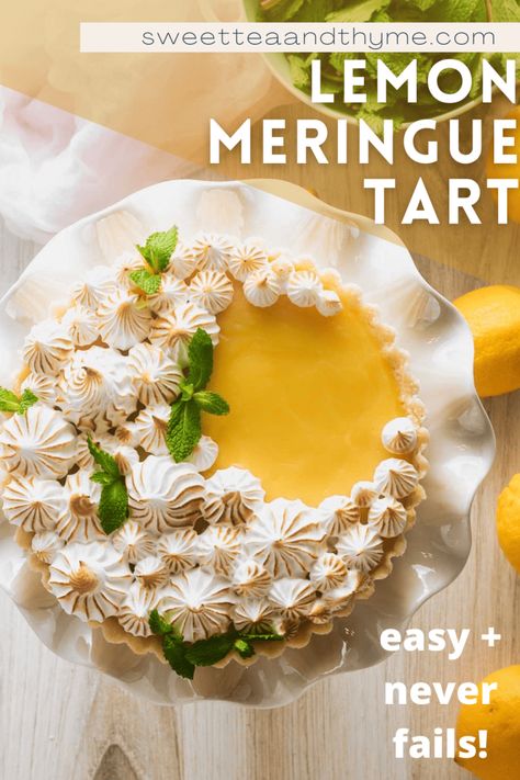 Tart Shell Recipe, Lemon Meringue Recipe, Easy Lemon Meringue, Bulk Meals, Lemon Meringue Tartlets, Lemon Meringue Tarts, Toasted Meringue, Meringue Tart, Cottage Bakery