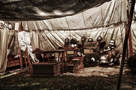 Medieval Camp Aesthetic, Medieval Tent, Medieval Camp, Army Tent, Campaign Furniture, Camping Aesthetic, Wright Brothers, A Court Of Wings And Ruin, Medieval World