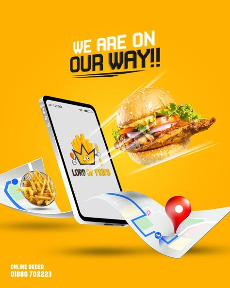 Restaurant Social Media Product Post Design | Ads Design - #graphicdesign #motiongraphics #motiondesign #socialmediadesign #AdsDesign #Banner #SocialMediaPostDesign #PostDesign #MotionBanner #motiondesigner #facebookpost #instagrampost #marketing #BehanceProject #Portfolio Product Ads Design Ideas, Food Social Post Design, Food Delivery Social Media Post, Food Delivery Social Media Design, Food Creative Ads Ideas, Restaurant Creative Post, Food Ads Social Media, Creative Digital Marketing Poster, Creative Ads For Food