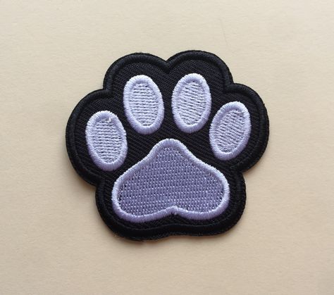 Dog Paw White and Black Animals Paw Iron  On Sew On Embroidered Patch Appliqués Badge Brand new  Size: 6cm x 5.5cm Embroidered Paw Prints, Paw Print Embroidery Design, Patches Cat Dream, Do Not Pet Patch, Puppy Jacket, Patches Cat, Shitzu Dogs, Lion Paw, Handmade Patch