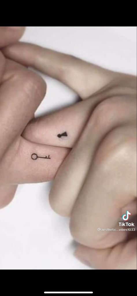 Infinity Tattoos For Couples, Unique Infinity Tattoo, Infinity Couple Tattoos, Tattoos For Couples, Brother Sister Tattoo, Infinity Tattoos, Matching Tattoo, Sister Tattoos, Lock And Key