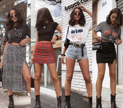 Grunge Outfits 90s Summer, Boho Grunge Outfits, 1990s Fashion Grunge, Summer Grunge Outfits, Grunge Outfits 90s, Heels Yellow, Soft Grunge Outfits, Moda Grunge, Outfit Botas