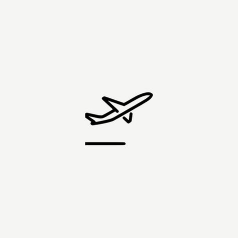 Small Plane Drawing, Tattoo Flight, Aesthetic Airplane Drawing, Minimal Airplane Tattoo, Travel Doodles Simple, Flight Doodle Art, Flight Tattoo Airplane, Flight Instagram Highlight Cover, Simple Airplane Drawing