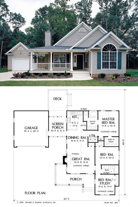 Single-Story 3-Bedroom The Westport Cottage with Wraparound Front Porch (Floor Plan) Country House Floor Plan, Single Story House Floor Plans, Cottage Floor Plan, 3 Bedroom Floor Plan, Southern Traditional, Cottage House Plan, Gambrel Roof, Mansion Floor Plan, Country Craftsman