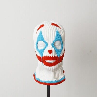 The joker ghost hat is crochet from cotton yarn an elastic band pattern that allows it to fit comfortably around the face. The color is white. One size for M L XL. Individual and artful handmade, keeping each piece unique. Crochet Creepy, Ghost Hat, Crochet Balaclava, Outfit Street Style, Crochet Mask, Arte Peculiar, Streetwear Jackets, Scary Costumes, Creepy Clown