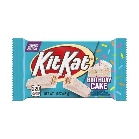 Birthday Cake Kit Kats Are Coming Soon, and They Contain Actual Rainbow Sprinkles Kit Kat Candy, Kit Kat Flavors, Kit Kat Bars, Nursing Cake, Whiskey Cake, Candy Bar Birthday, Birthday Cake Flavors, Cake Kit, Candy Brands