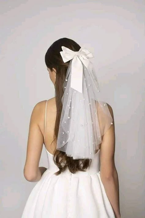 Mini Veil, White Veil, Hair Up Or Down, Dream Wedding Ideas Dresses, Future Wedding Plans, Courthouse Wedding, Civil Wedding, Wedding Goals, Pretty Wedding