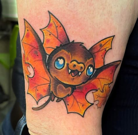 Tattoo Halloween Tattoo Ideas Color, Halloween Leaf Tattoo, Halloween Tattoo Ideas Simple, Fall Inspired Tattoos, Fall Tattoo Ideas Autumn, Blink Tattoo, Fall Tattoo Ideas, Fall Tattoos, Fall Leaves Tattoo