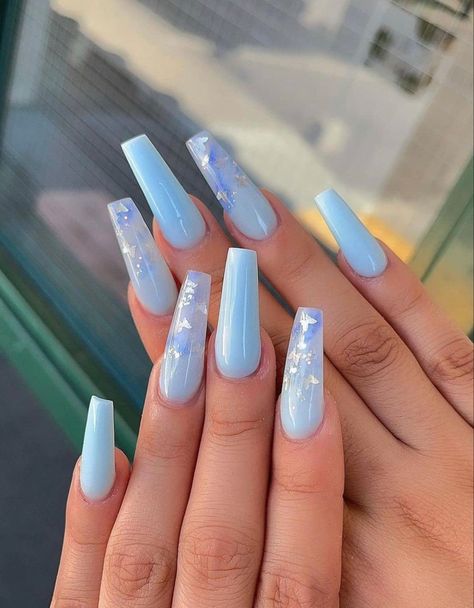 Boy Baby Shower Nail Ideas, Baby Boy Nail Ideas, Boy Baby Shower Nails, Blue Baby Shower Nails, Baby Shower Nail Ideas, Baby Shower Nails Boy, Baby Boy Nails, Baby Blue Acrylic Nails, Shower Nails