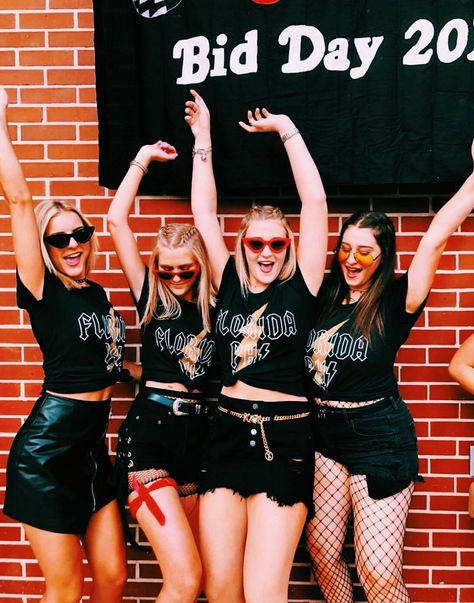 Rock And Roll Bid Day, Delta Work, Sorority Recruitment Themes, Sorority Themes, Recruitment Themes, Greek Week, Sorority Recruitment, Kappa Delta, Sorority Outfits