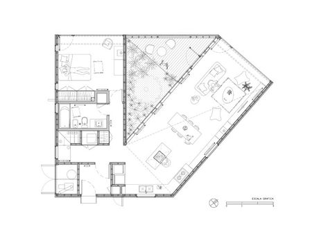 triangular courtyard slices moarqs' remote, pitch-roofed house in argentina forest Forest Vacation, Ancient Chinese Architecture, Renovation Architecture, Chinese Interior, Sou Fujimoto, Japanese Interiors, American Interior, Old Oak Tree, American Houses