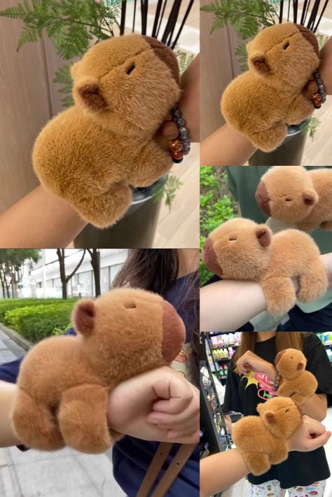 Capybara Jellycat, Capybara Plushies, Capybara Stuffed Animal, Capybara Figurine, Capybara Room Decor, Capybara Memes Cute, Cute Squishies, Doll Plushies, Slap Bracelets