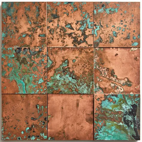 Oxidised Copper, Copper Kitchen Accessories, Interior Cladding, Copper Interior, Copper Tiles, Copper Bathroom, Copper Wood, Header Design, Wood Cladding