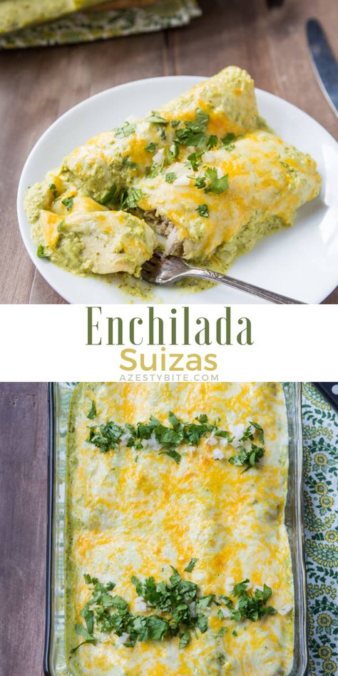 Suizas Enchiladas, Enchiladas Suizas, Best Enchiladas, Enchilada Recipe, Enchilada Recipes, Chips And Salsa, New Cookbooks, Latest Recipe, Mexican Dishes