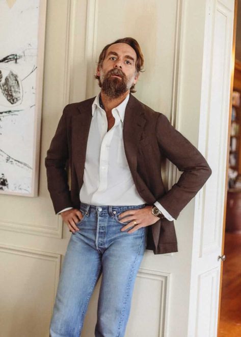 Style Strategies: How the Buck Mason Co-Founder Shops Buck Mason Mens Style, Buck Mason Mens, Buck Mason, Dad Fits, White Oxford Shirt, Usa Jeans, Oxford White, Men’s Suits, Oxford Shirt