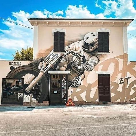 Harley Davidson Pictures, Motorcycle Artwork, Street Motorcycle, Street Wall Art, 3d Street Art, Motorcycle Art, Dirt Track, New Project, Bike Life