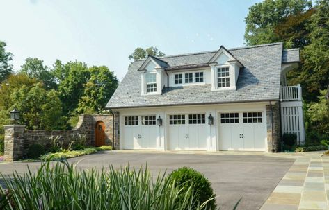 Cape Cod Garage Addition, Colonial Detached Garage, Over Garage Addition, Garage Dormer, 3 Car Garage With Dormers, Historic Home Garage Addition, Colonial Carriage House Garage, Attic Addition, Freestanding Garage