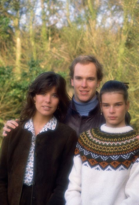 Prince Albert of Monaco with his sisters Princess Caroline of Monaco & Princess Stephanie of Monaco, 1983 Princess Stephanie Of Monaco, Stephanie Of Monaco, Pauline Ducruet, Prince Albert Of Monaco, Monaco Princess, Prince Of Monaco, Princess Grace Kelly, Prince Rainier, Princess Caroline Of Monaco