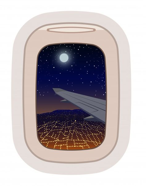 Flight Illustration, Window Vector, Traveling By Plane, Window Illustration, Frame By Frame Animation, Vector Frame, Airplane Art, By Plane, Beauty Art Drawings