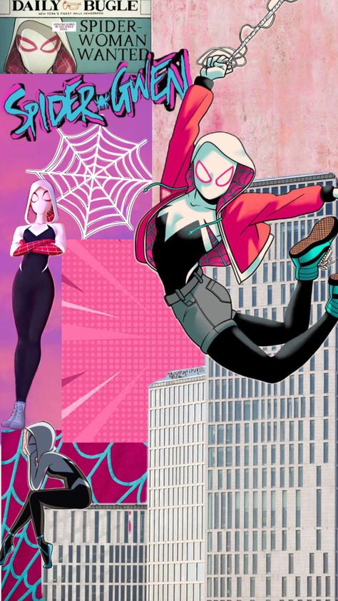 Spiderman Layout, Superhero Wallpaper Iphone, Spider Man Wallpaper, Jelly Art, Superhero Wallpaper, Hello Kitty Iphone Wallpaper, Spider Gwen, Gwen Stacy, Spider Woman