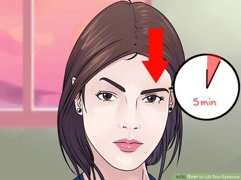 Image titled Lift One Eyebrow Step 8 How To Raise One Eyebrow, How To Raise Eyebrows, Eyebrow Raise, One Eyebrow Raised, Uneven Eyebrows, Geisha Tattoo Design, Eyebrow Lift, Eyebrow Hacks, Face Yoga Facial Exercises